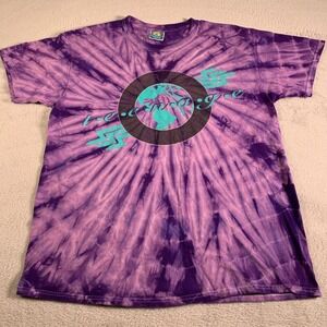 Bored‎ Teenager Shirt Mens Large Purple Tie Dye Globe Graphic Tee Travel Teenage